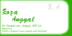 roza angyal business card